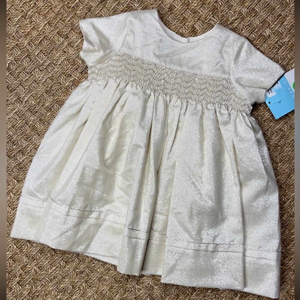 NWT anavini gold skocked dress